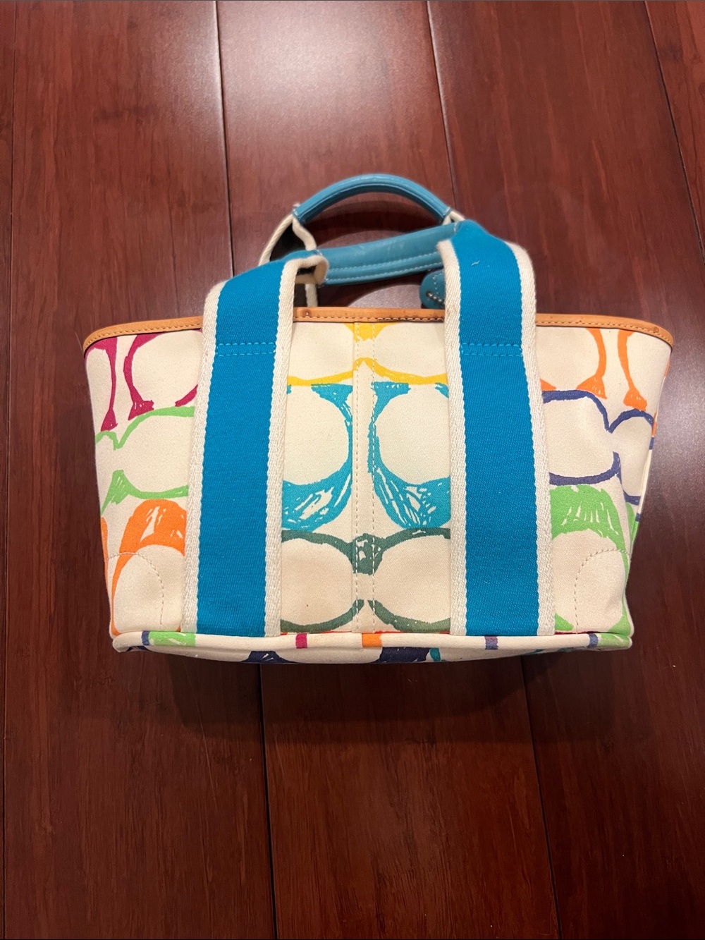 Vintage Coach Hamptons Scribble mini tote bag. - Picture 5 of 13